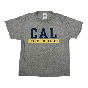 Vintage Cal State Berkeley Golden Bears T-Shirt Womens Medium Gray Spell Out Y2K